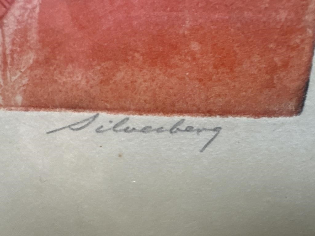 Artwork by David Berg, David Silverberg (Canadian b.1936) signed engraving Magic Rooster, Made of Engraving