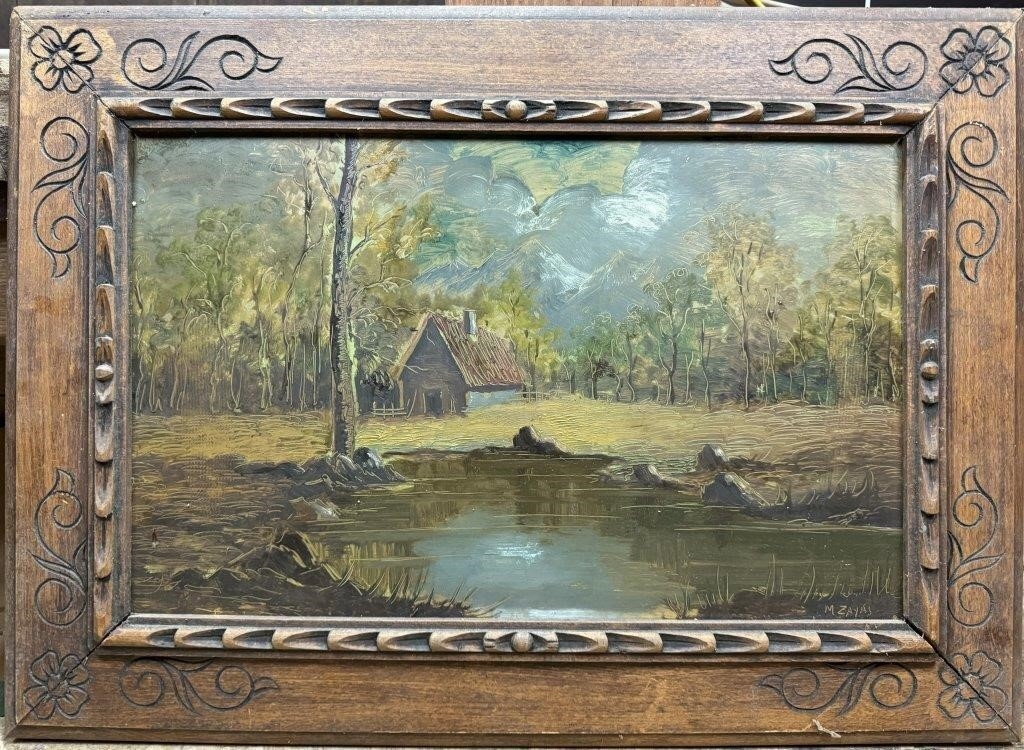 Artwork by M. Zayas, M Zayas oil on board landscape, Made of Painting