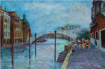 Sunday in St Marks Square 1980 and Venice Street Scene 1980 - John Taylor