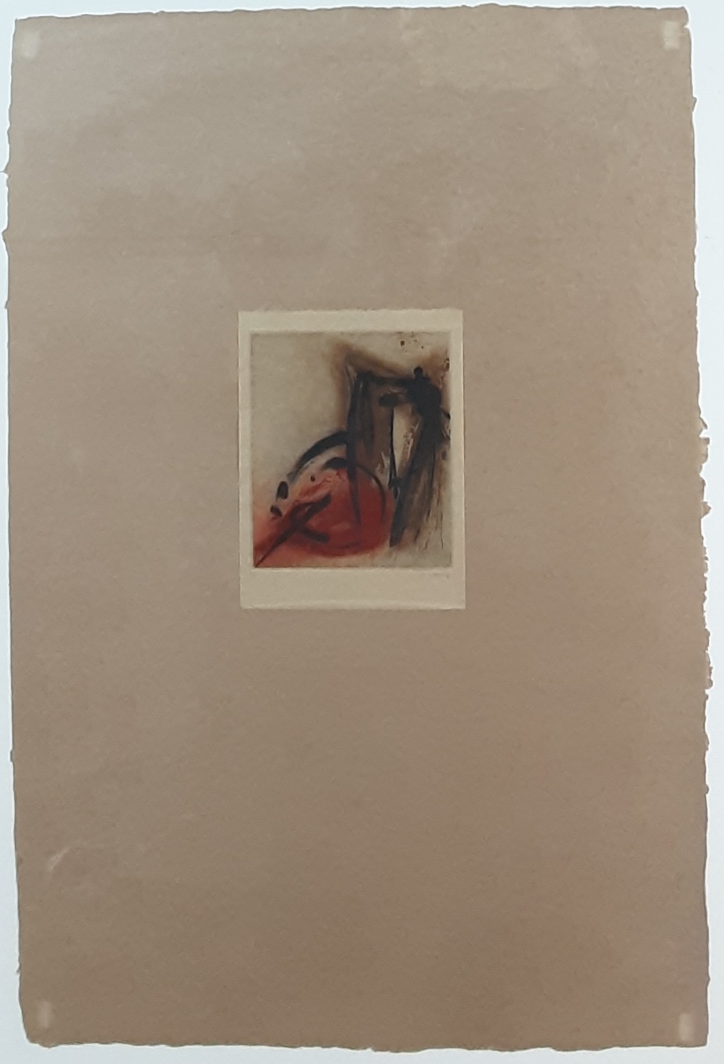 Artwork by Oona Grimes, FOUR CHARACTERS, Made of etching on japanese paper