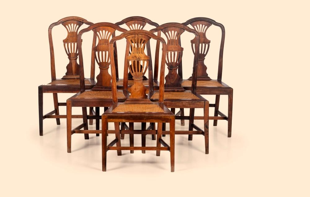 Artwork by Conjunto De Seis Cadeiras, Conjunto de 6 cadeiras Pombalinas do séc. XVIII, Made of madeira