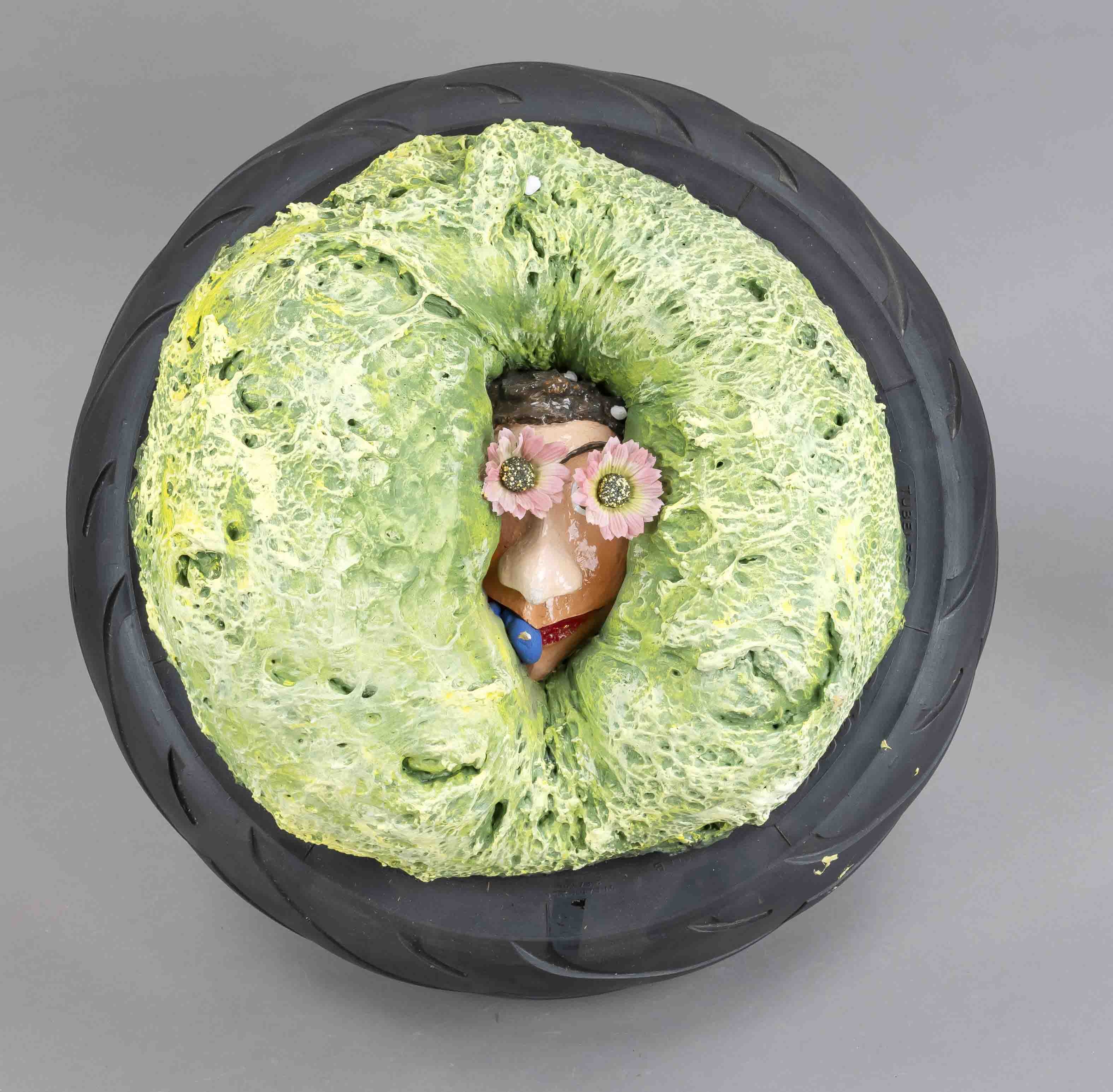 Artwork by Thaddäus Hüppi, Wandobjekt „Bopper, Made of Majolika