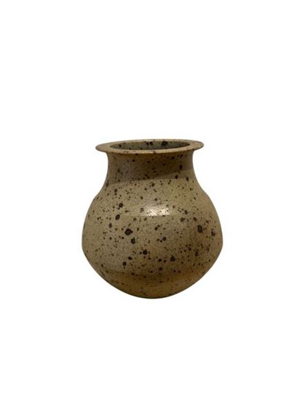 Pyrite stoneware baluster vase by Robert Deblander