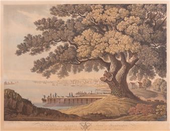 Philadelphia From The Great Tree at Kensington Engraved by Cartwright Drawn by George Beck - George Beck