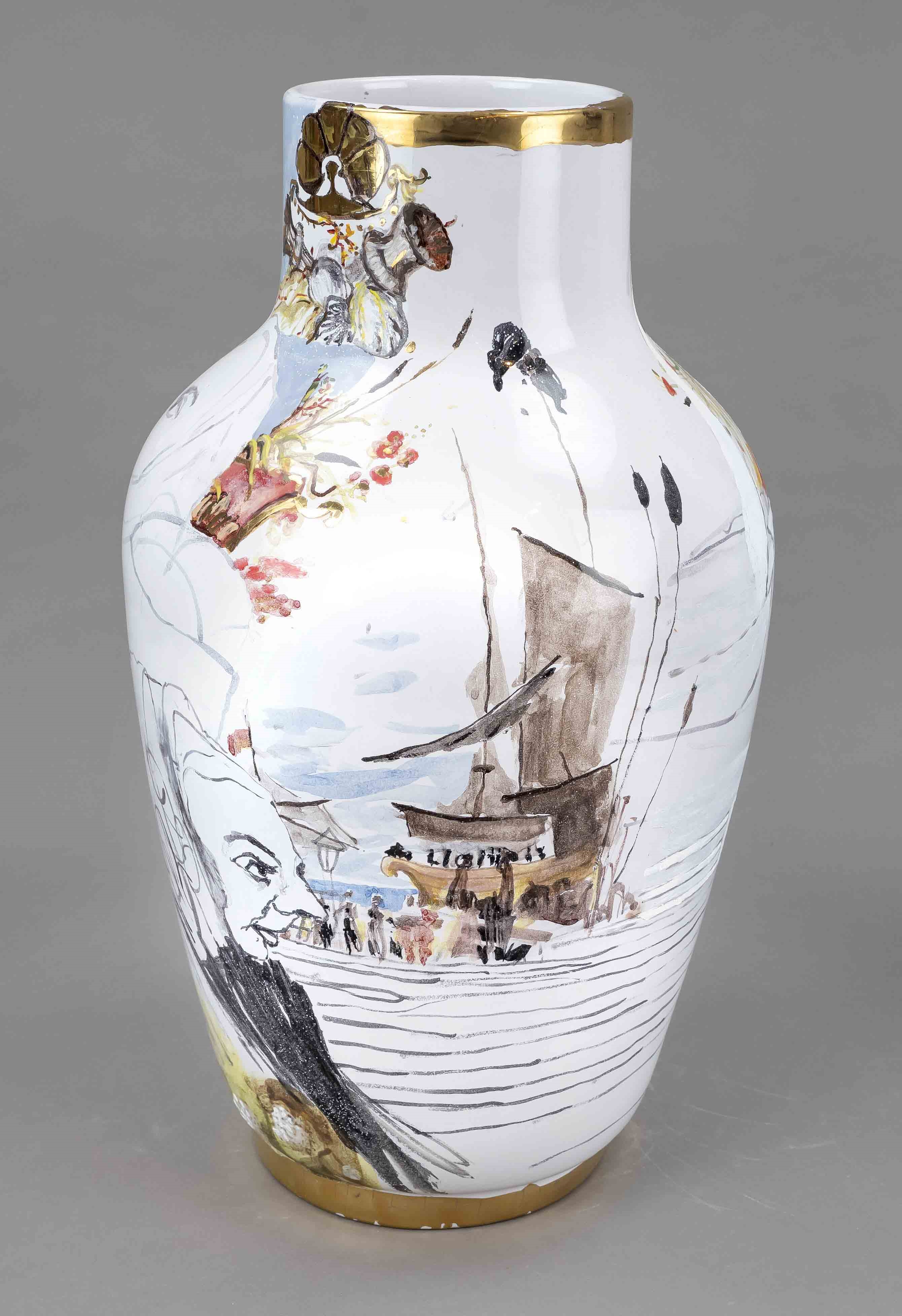 Artwork by Marion Anna Simon, Bodenvase, Made of Majolika