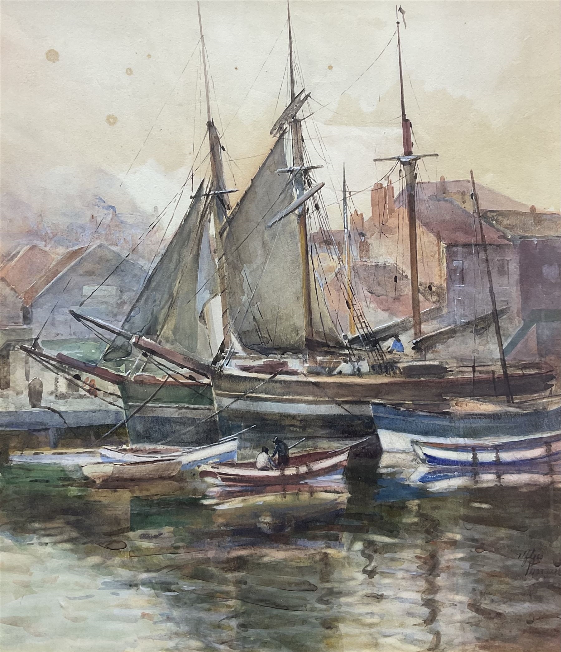 Alfred George Morgan | Preparing the Boats at Sunrise | MutualArt