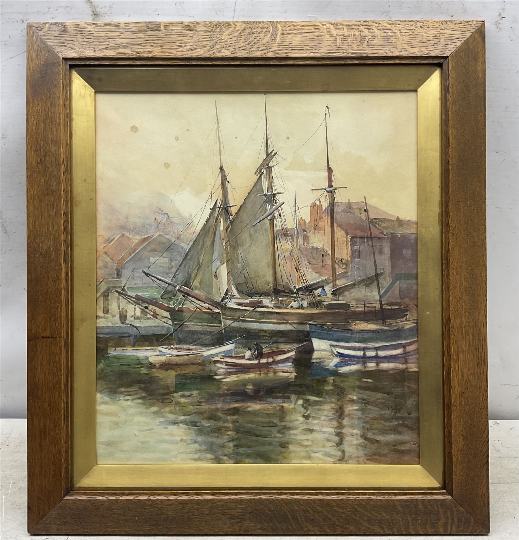 Alfred George Morgan | Preparing the Boats at Sunrise | MutualArt