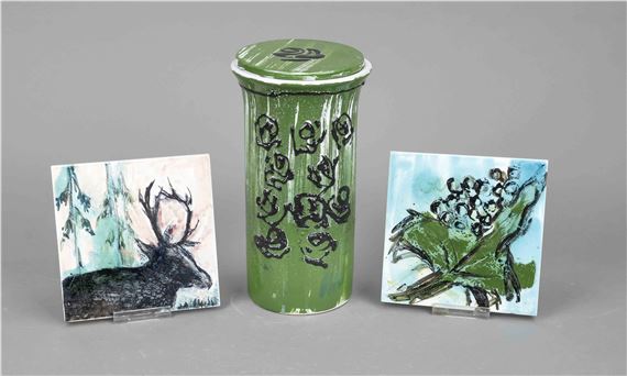 Konvolut 4.tlg. Weinkühler und drei Untersetzer