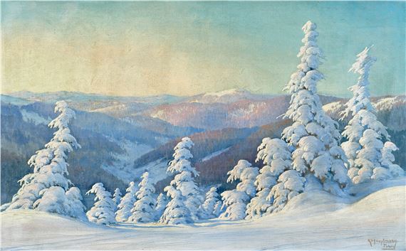 Winter landscape in the Black Forest by Karl Hauptmann