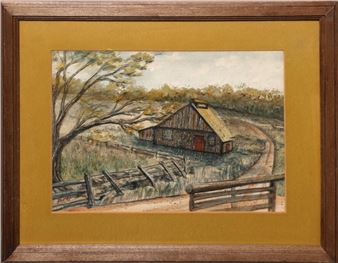 BARN AND COUNTRY ROAD - Bates