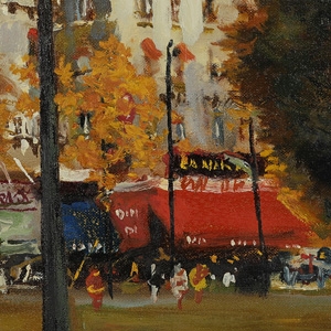 Artwork by Hyoichi Yamamoto, autumn in Paris, Made of oil on canvas