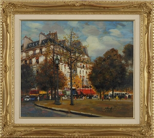 Artwork by Hyoichi Yamamoto, autumn in Paris, Made of oil on canvas