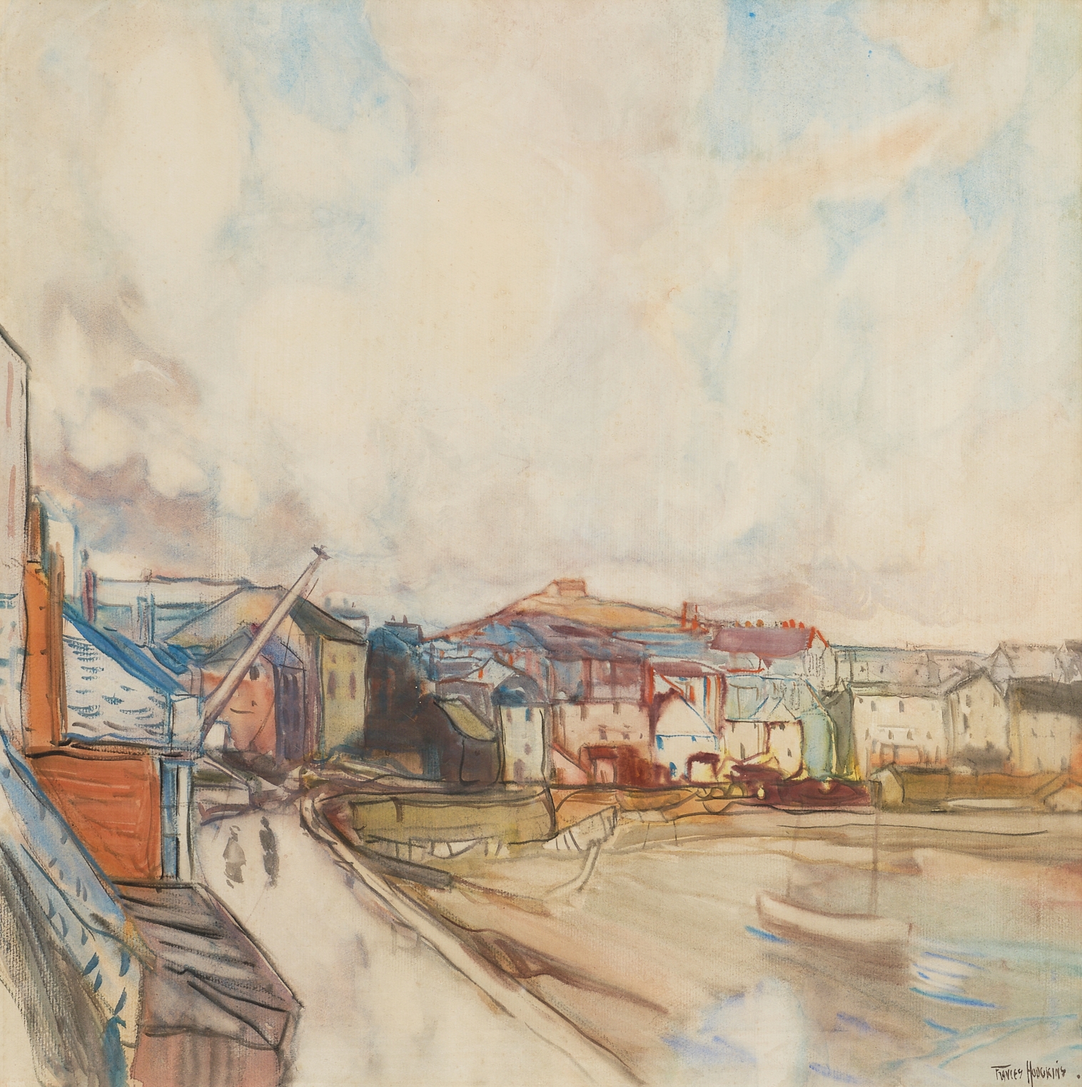 Artwork by Frances Hodgkins, St. Ives c.1915, Made of Watercolour