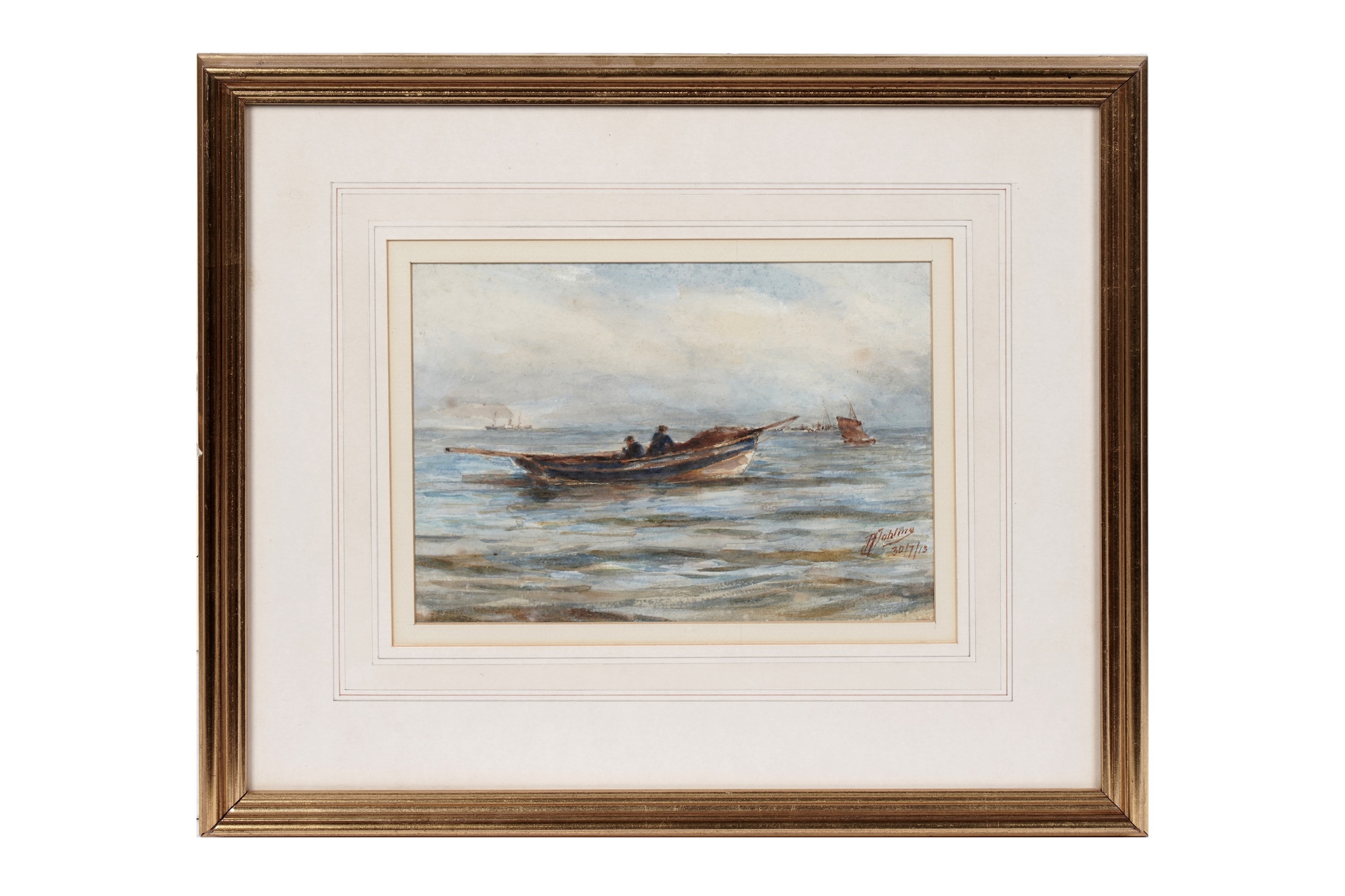 Robert Jobling | A fishing boat makes its way out to sea (30) | MutualArt