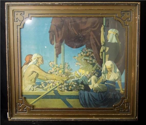 Maxfield Parrish Cleopatra Print in Original Frame by Maxfield Parrish