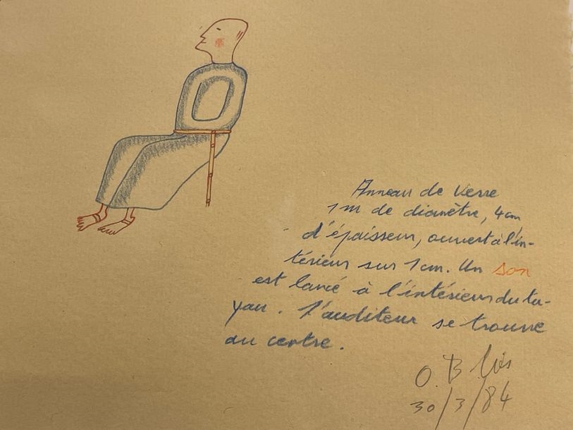 Artwork by Baudouin Oosterlynck, Auréole, Made of Colored pencil drawing on Richard de Bas paper