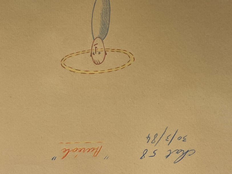 Artwork by Baudouin Oosterlynck, Auréole, Made of Colored pencil drawing on Richard de Bas paper