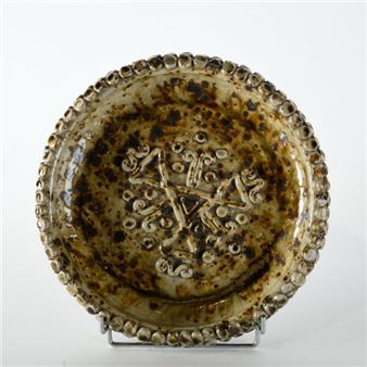 La Borne Intéressante coupe en grès émaillé - Andre Rozay