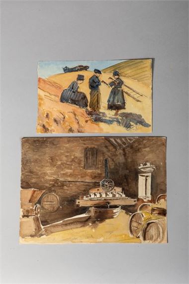 The wine press and the peasants - Meyer Isaac de Haan