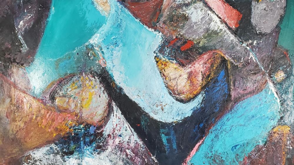 Artwork by Donna H. Gans, Watching, Made of Oil on Paper