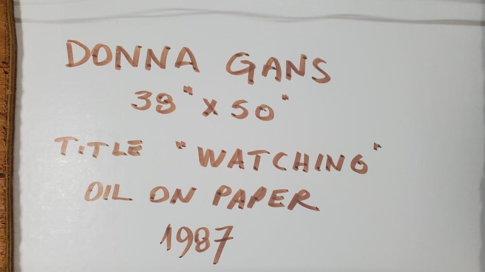 Artwork by Donna H. Gans, Watching, Made of Oil on Paper