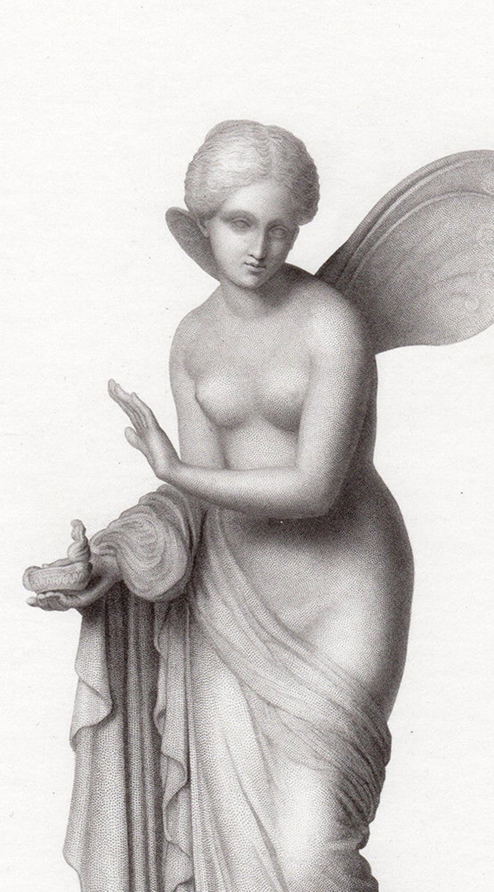 Artwork by Wolf Von Hoyer, Psyche, Made of Antique engraving on wove paper
