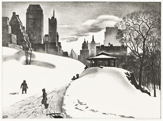 Winter Fun by Louis Lozowick, 1940