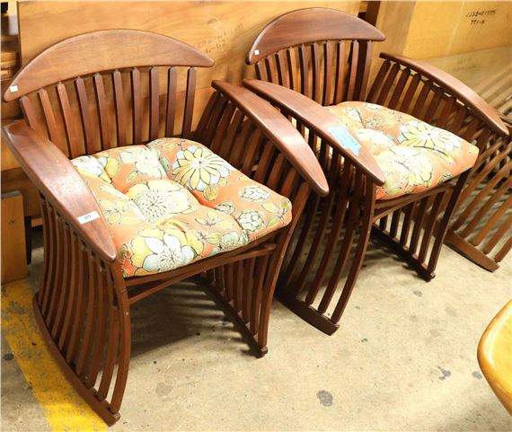 Thomas Lamb | “Steamer” coffee table and set of three “Steamer