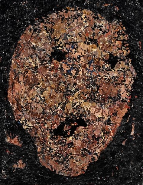 Artwork by Jeanne Laganne, LAGANNE Jeanne, 1900-1995 Perdue, 1964 mixed technique on canvas (small dents) signed, dated and titled on back of canvas and stretcher 65 x 50, Made of mixed technique on canvas