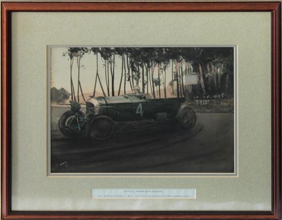 "No.4 Bentley Winning Le Mans 1928 driven by Barnato & Rubin", by Peter J. Robertson Rodger, dated '36