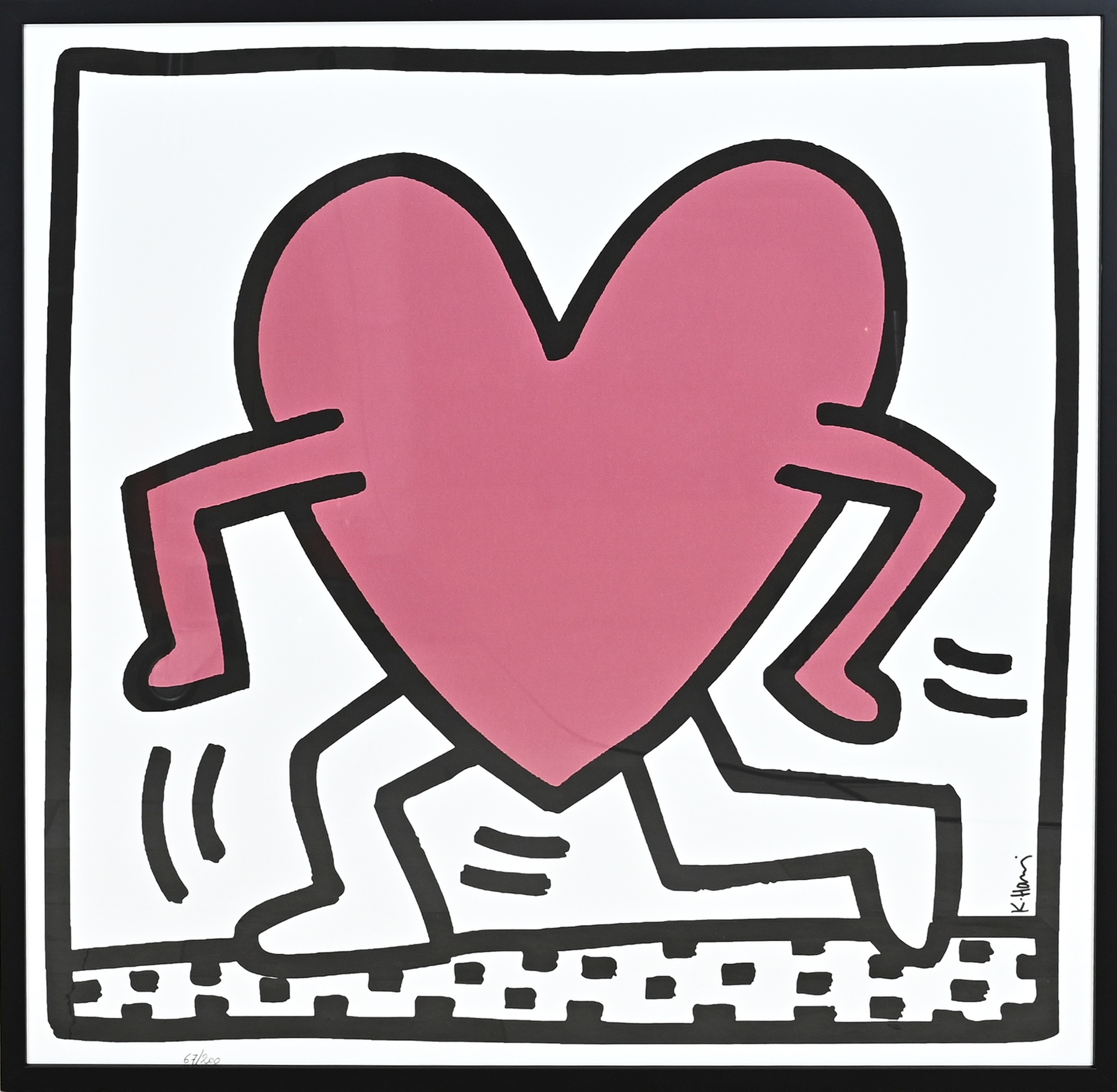 Keith Haring | Wandelend hart | MutualArt
