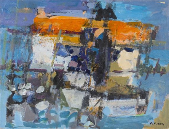 Lithographie Ou œuvre D'art JEAN HUGON - Galerie Gorosane Paris 1980, Dimensions 50x70 Cm