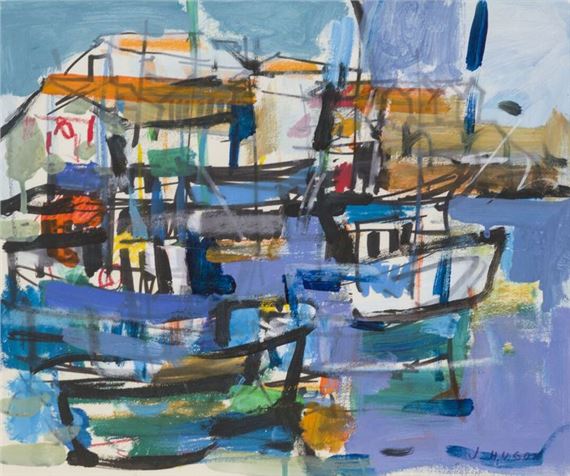 Estampe Jean Hugon – Galerie Gorosane Paris Décembre 1980 – 50x70 Cm – Très Bon état