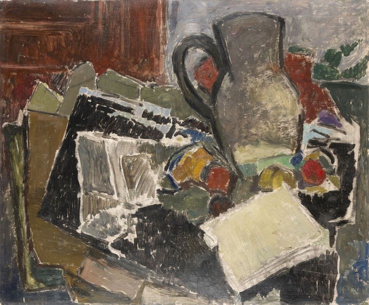Mathias Roger | Attributed to Roger MATHIAS Still life Oil on paper ...