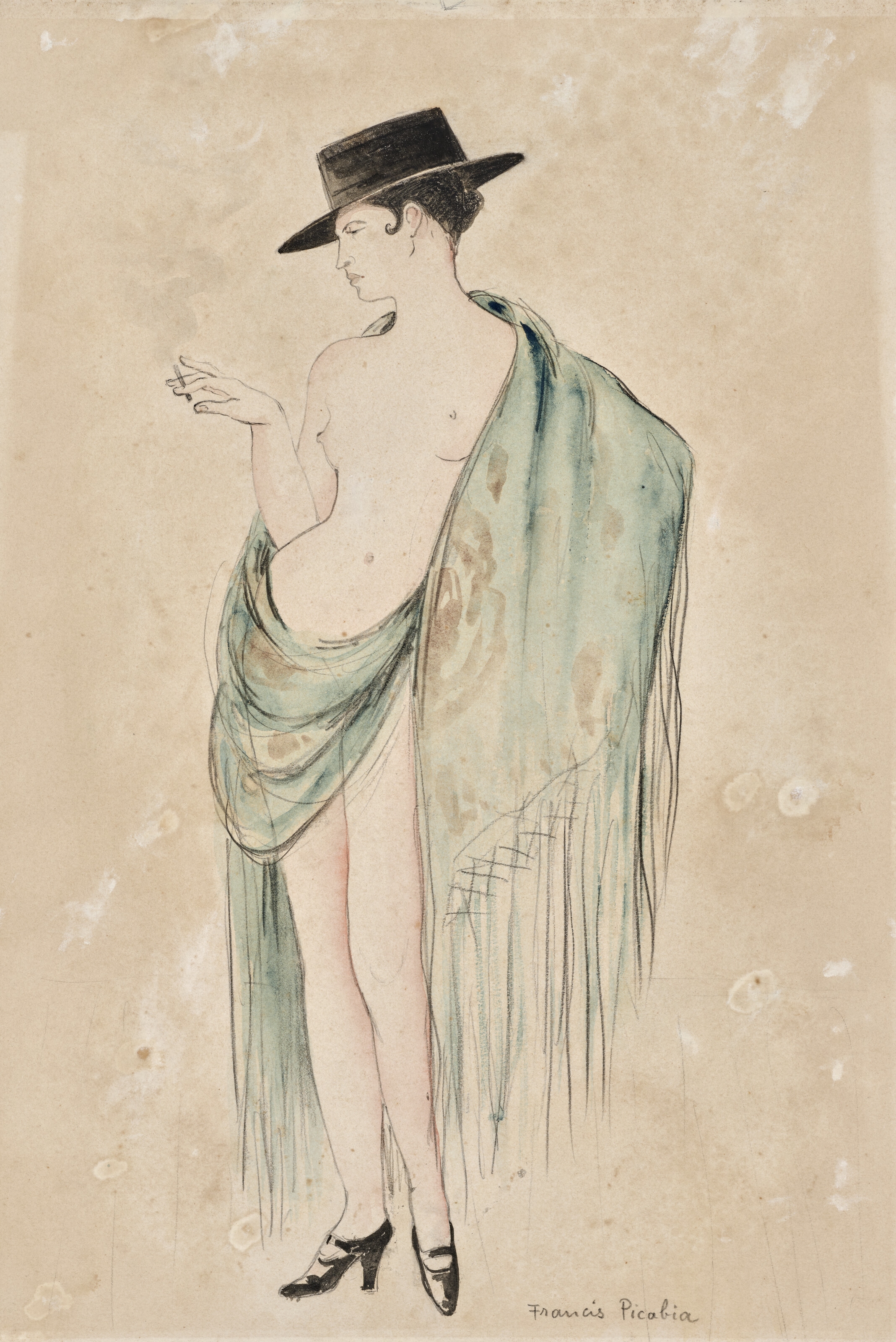 Artwork by Francis Picabia, Sans titre, Made of watercolour and pencil on paper