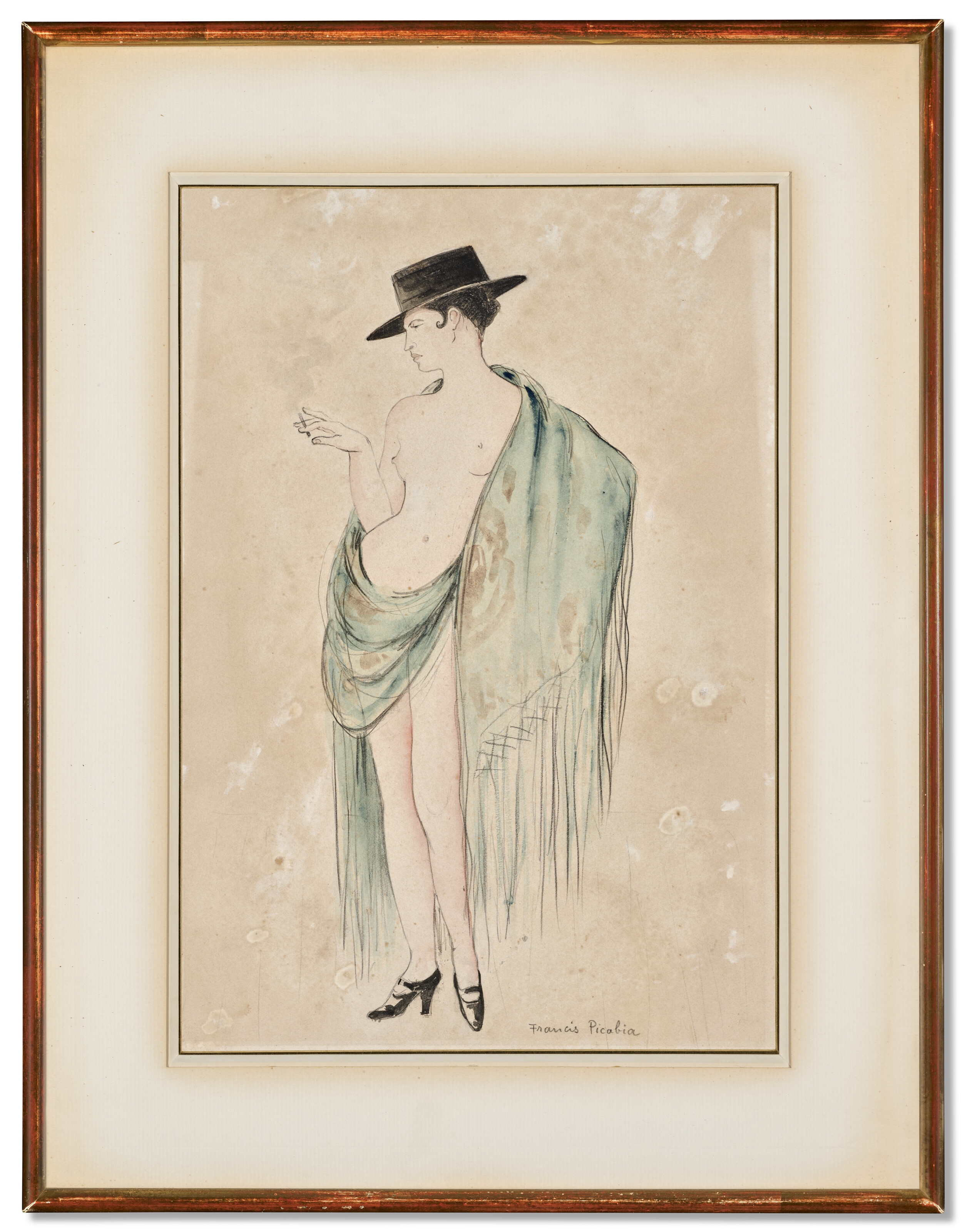 Artwork by Francis Picabia, Sans titre, Made of watercolour and pencil on paper