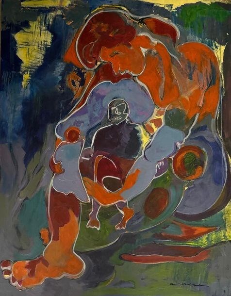 Artwork by Ruth Arbiser, Matriarchy, 2024, Made of Mixed media on canvas