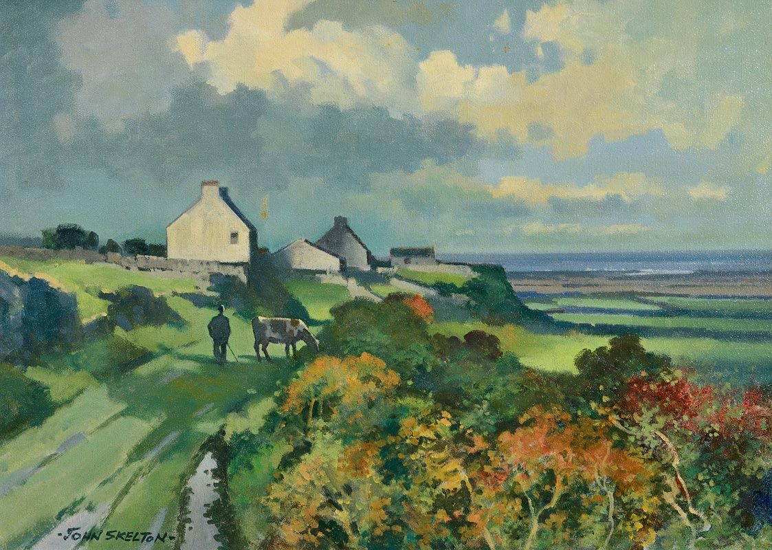 Artwork by John Skelton, The Lazy Grazer, Made of oil on canvas