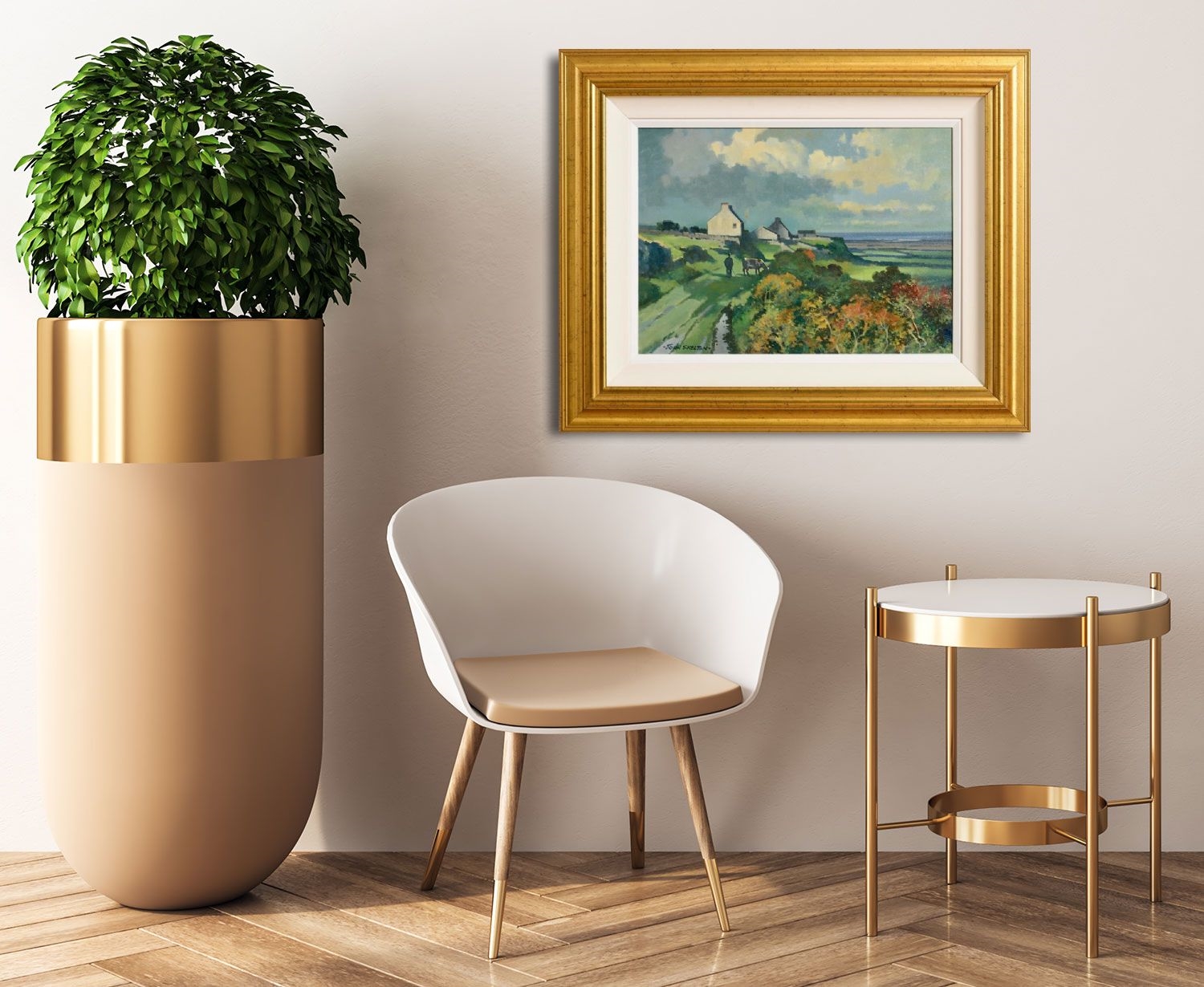 Artwork by John Skelton, The Lazy Grazer, Made of oil on canvas