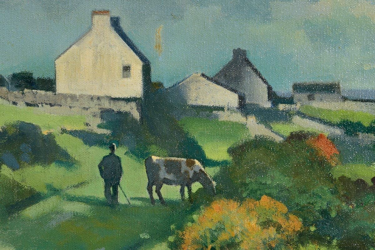 Artwork by John Skelton, The Lazy Grazer, Made of oil on canvas