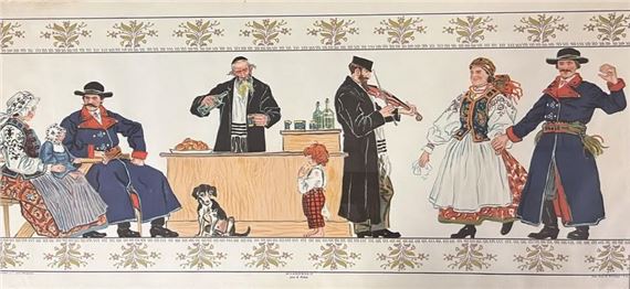 Gustaw PILLATI (1874-1931) Cracow Friezes Suite of 21 lithographs 35 x 84 cm each. (some wear and small tears) - Gustaw Pilatti