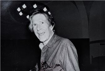 &quot;John Cage 1981 Framed photograph under glass Signed lower right outside the plate - Gérard Rondeau