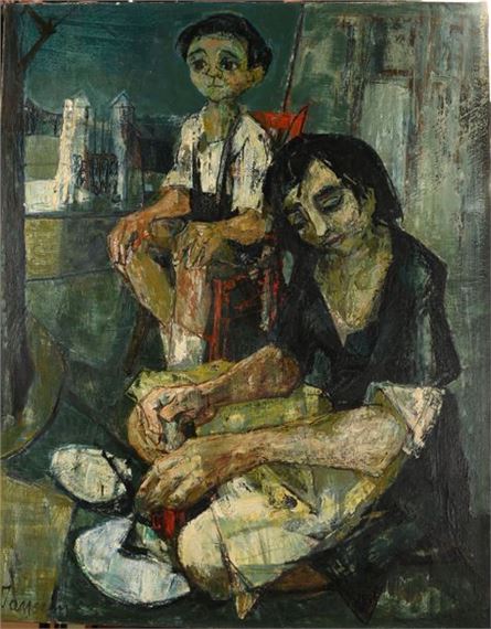 Jean Jansem | The Red Chair (1953) | MutualArt