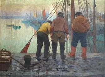 DUTILLEUX JEF Les pêcheurs d’Ostende - Jeff Dutilleux