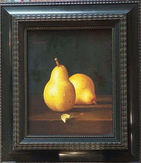 Still life with pears  signed upper left 27 x 22 cm