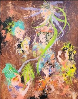 George C Elliott 20x16 Acrylic Faces - George C. Elliott