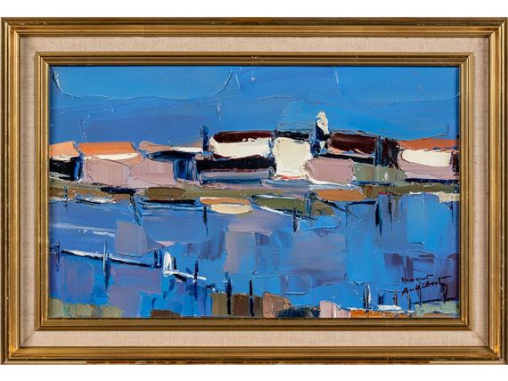 Vue de port by Ernest Audibert, 1922