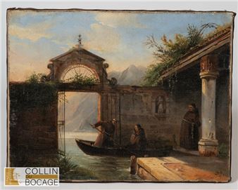 Monastery at Lake Come - Jules Samson