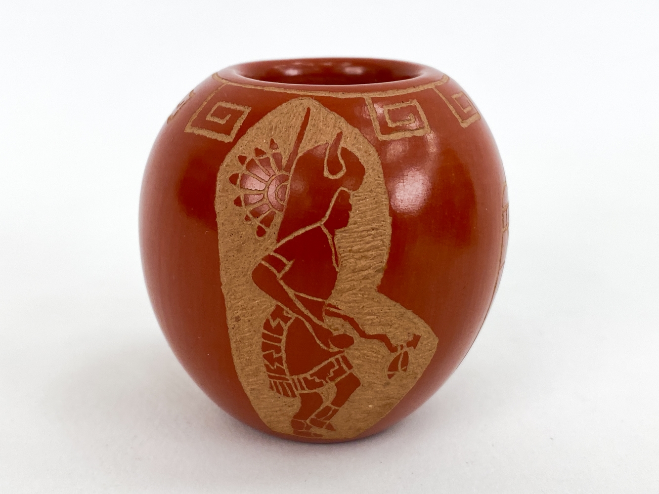 Artwork by Santa Clara Pueblo, 3) SAN ILDEFONSO & SANTA CLARA PUEBLO POTTERY, Made of POTTERY