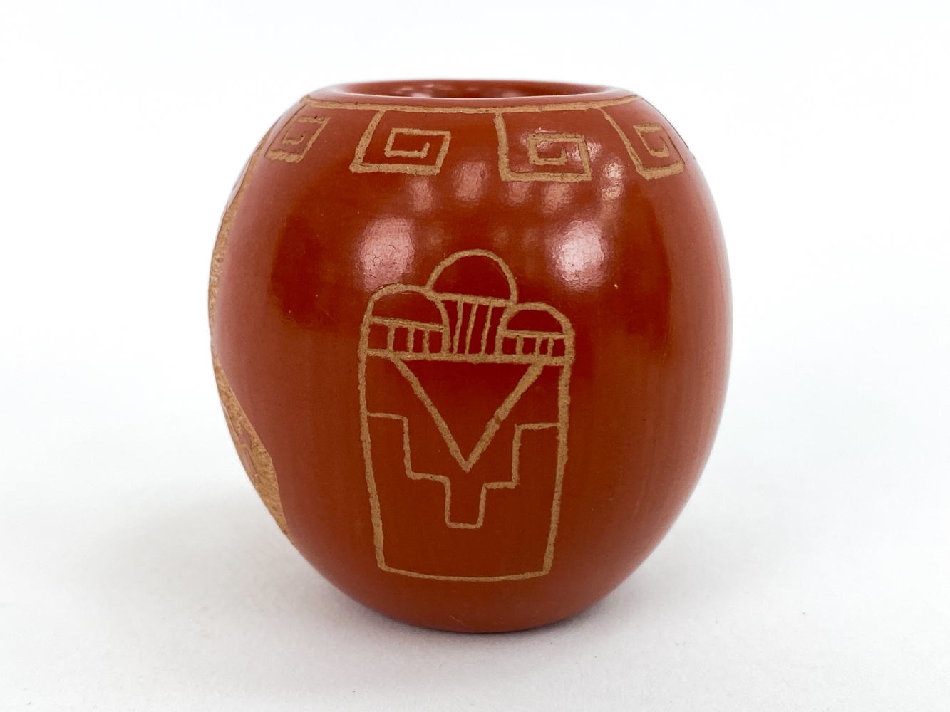 Artwork by Santa Clara Pueblo, 3) SAN ILDEFONSO & SANTA CLARA PUEBLO POTTERY, Made of POTTERY